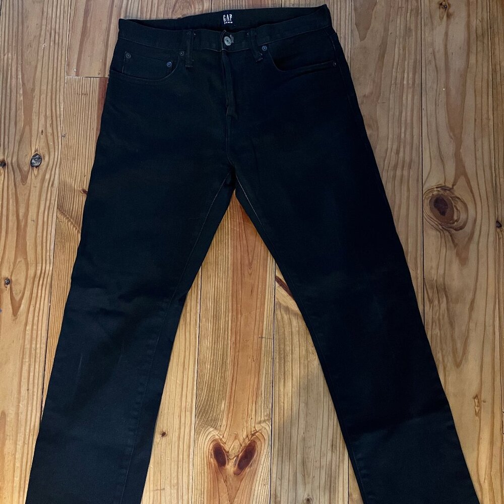 Gap Kaihara Japanese* Black Stretch Denim Jeans, Size 31x30